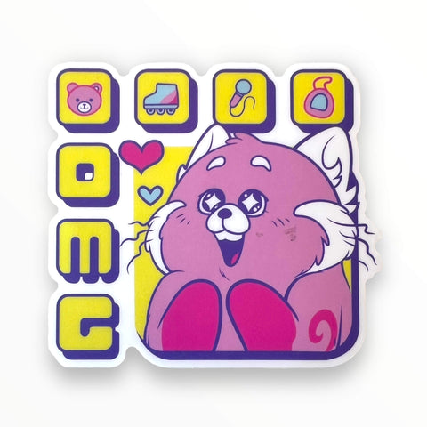 Red Panda OMG Sticker (#1055) - Artistic Flavorz