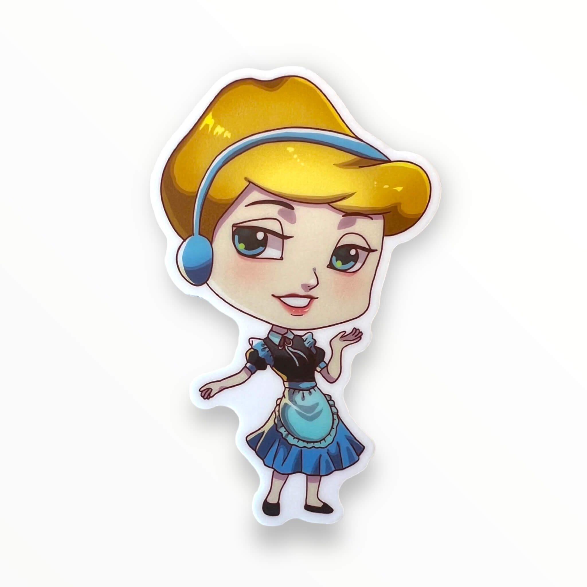 Glass Slipper Princess Maid Sticker (#1024) - Artistic Flavorz