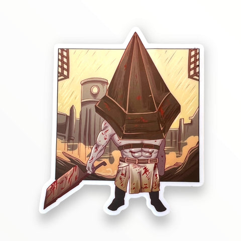 Scary Pyramid Guy Sticker (#940) - Artistic Flavorz