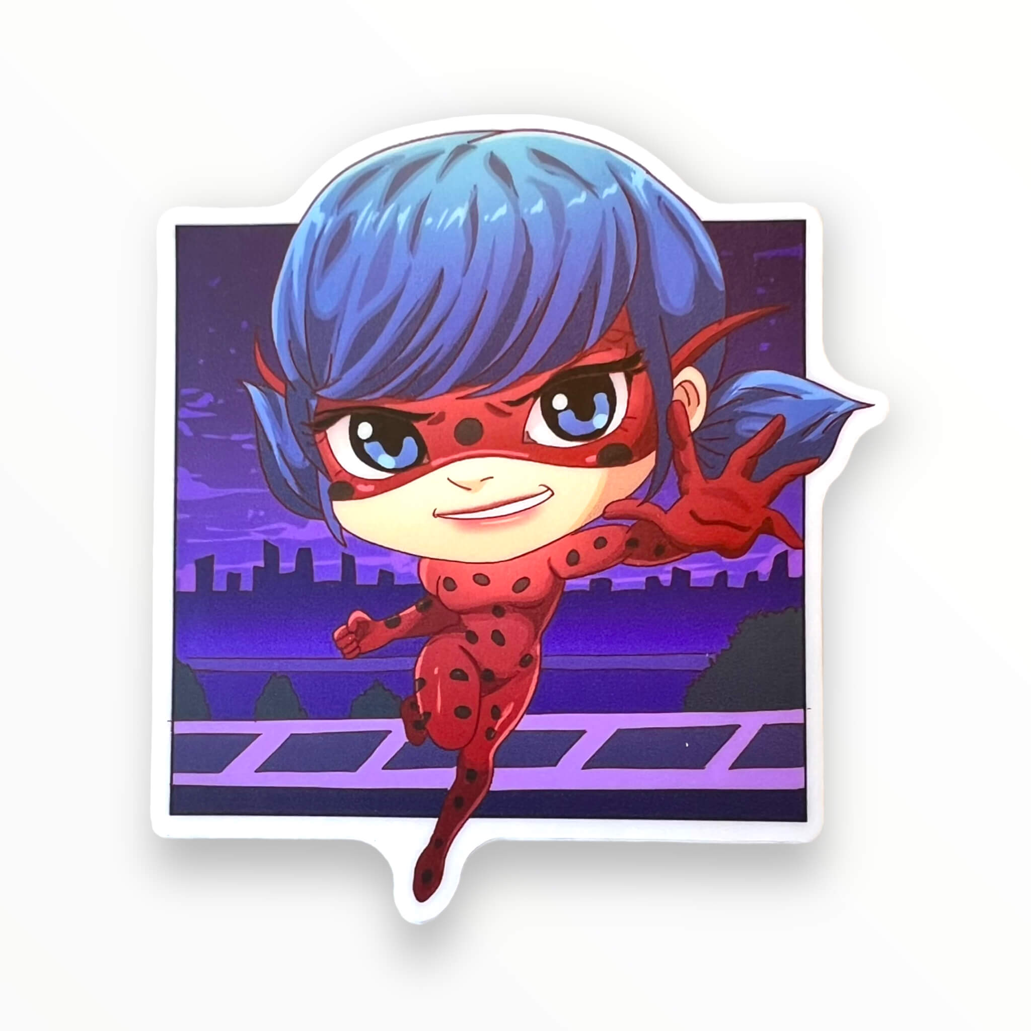 Red Bug Girl Sticker (#935) - Artistic Flavorz