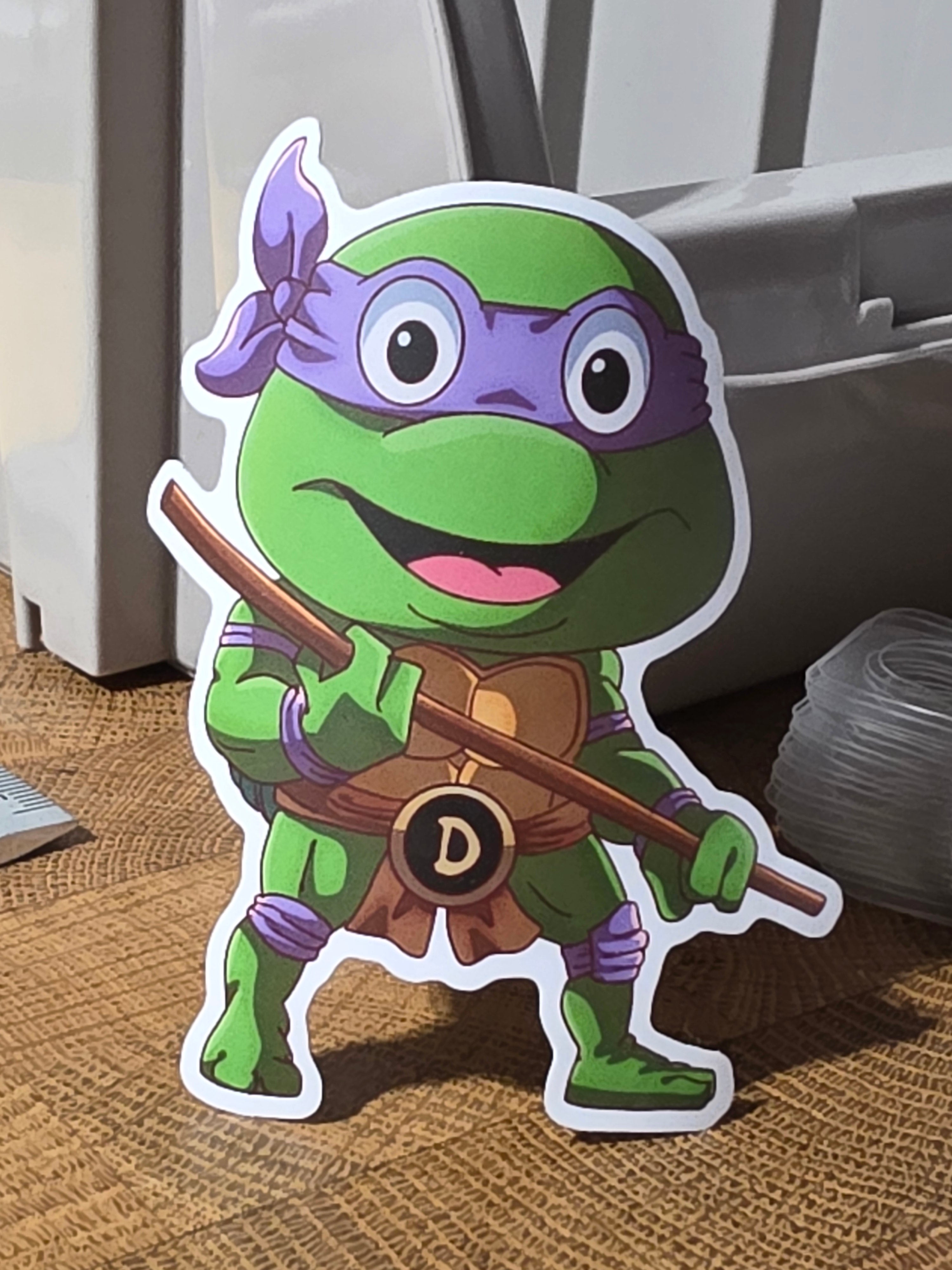 Smart Purple Teen Turtle Sticker (G2#65)