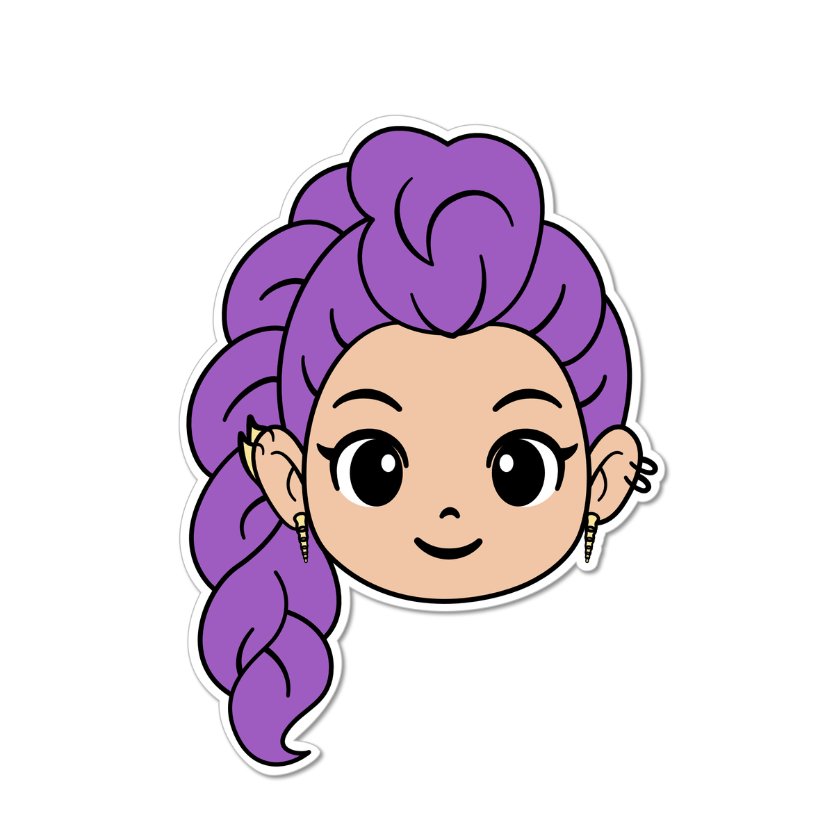 Rumi Inspired Mystic Braid Sticker (#1786) Fantasy Anime Character ...