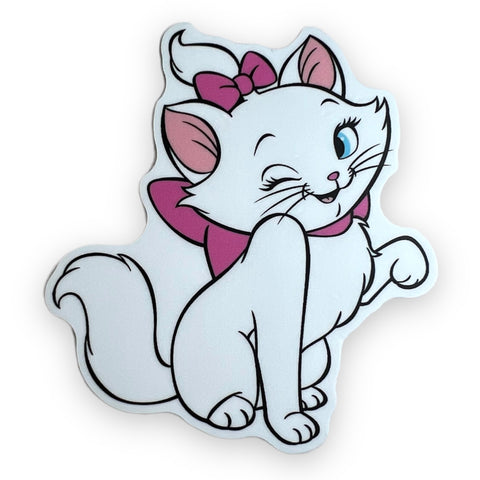 Cute White Kitty Sticker (#721) - Artistic Flavorz