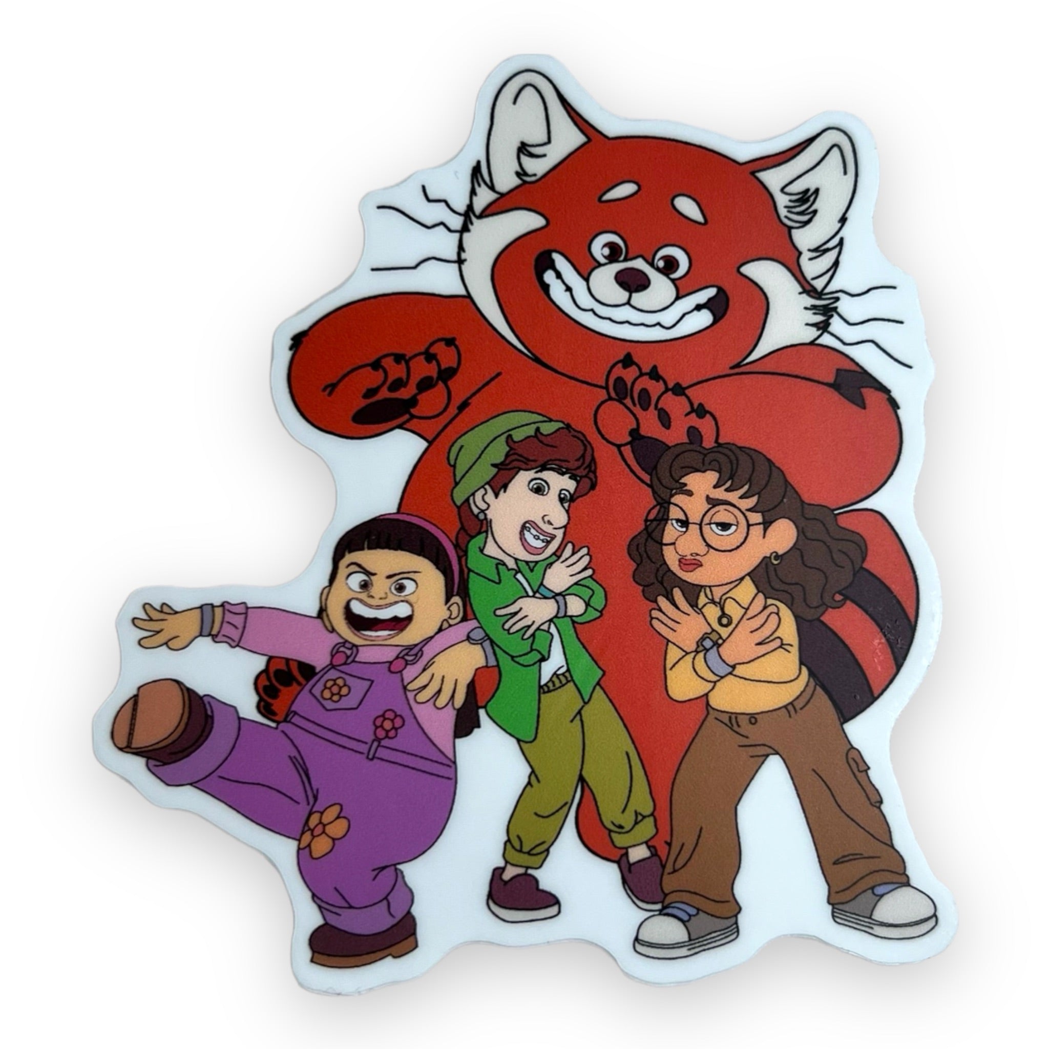 Red Panda Cutie with Besties Posing Sticker (#696) - Artistic Flavorz