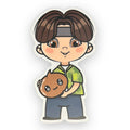 Kpop Boy Band Brown Dot Sticker (#514) - Artistic Flavorz