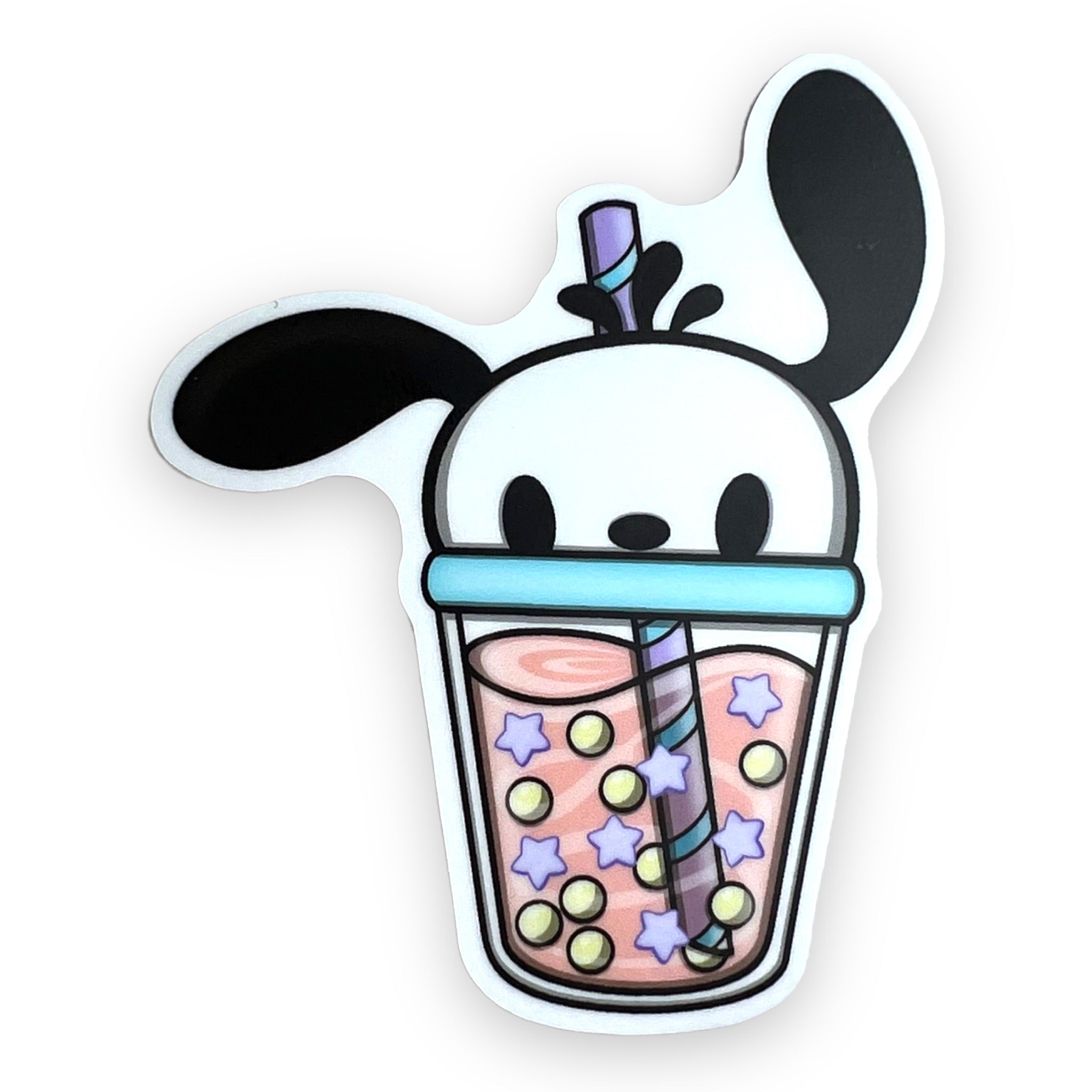 Cute Dog Boba Sticker (#152) - Artistic Flavorz