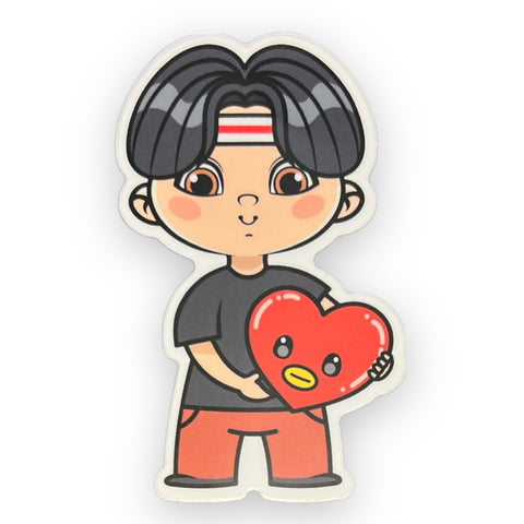 Kpop Boy Band Red Heart Sticker (#513) - Artistic Flavorz