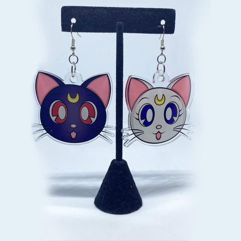 Luna and Artemis Acrylic Earrings - Artistic Flavorz