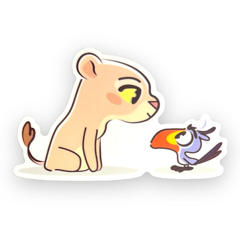 Lion Friends Sticker (#586) - Artistic Flavorz