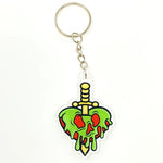 Poison Heart Dagger Acrylic Keychain | Acrylic Keychains Artistic FlavorzArtistic Flavorz