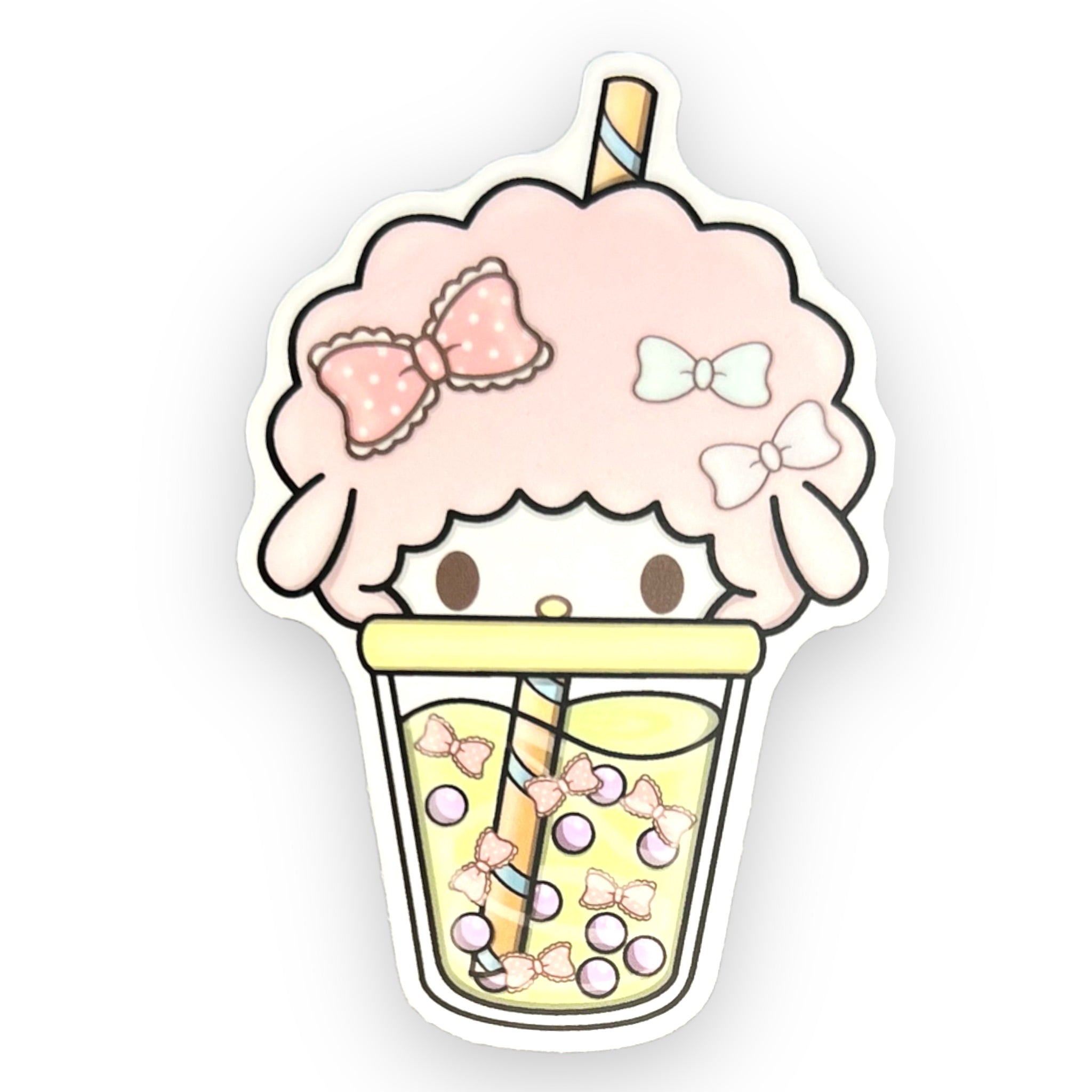 Cute Lamb Boba Sticker (#257) - Artistic Flavorz