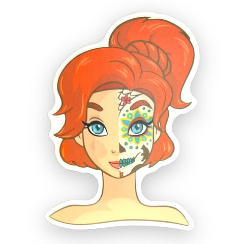 Day of the Dead Lost Princess Sticker (#630) - Artistic Flavorz