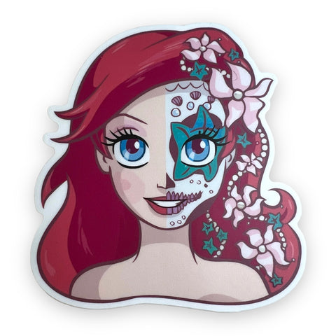 Day of the Dead Part of Your World Princess Sticker (#624) - Artistic Flavorz