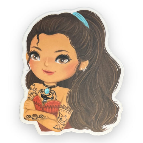 Tattooed Islands Princess Sticker (#581) - Artistic Flavorz