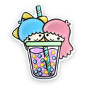 Cute Twins Boba Sticker (#157) - Artistic Flavorz