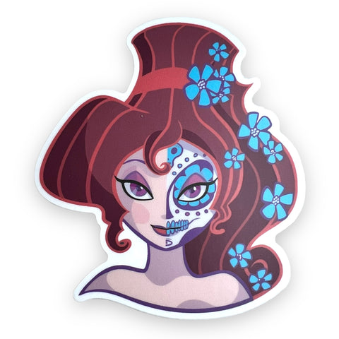 Day of the Dead Strong Princess Sticker (#633) - Artistic Flavorz