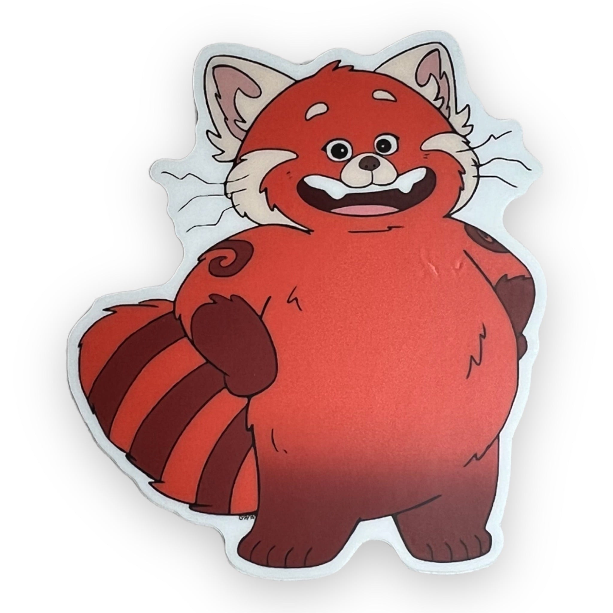 Happy Red Panda Cutie Sticker (#697) - Artistic Flavorz