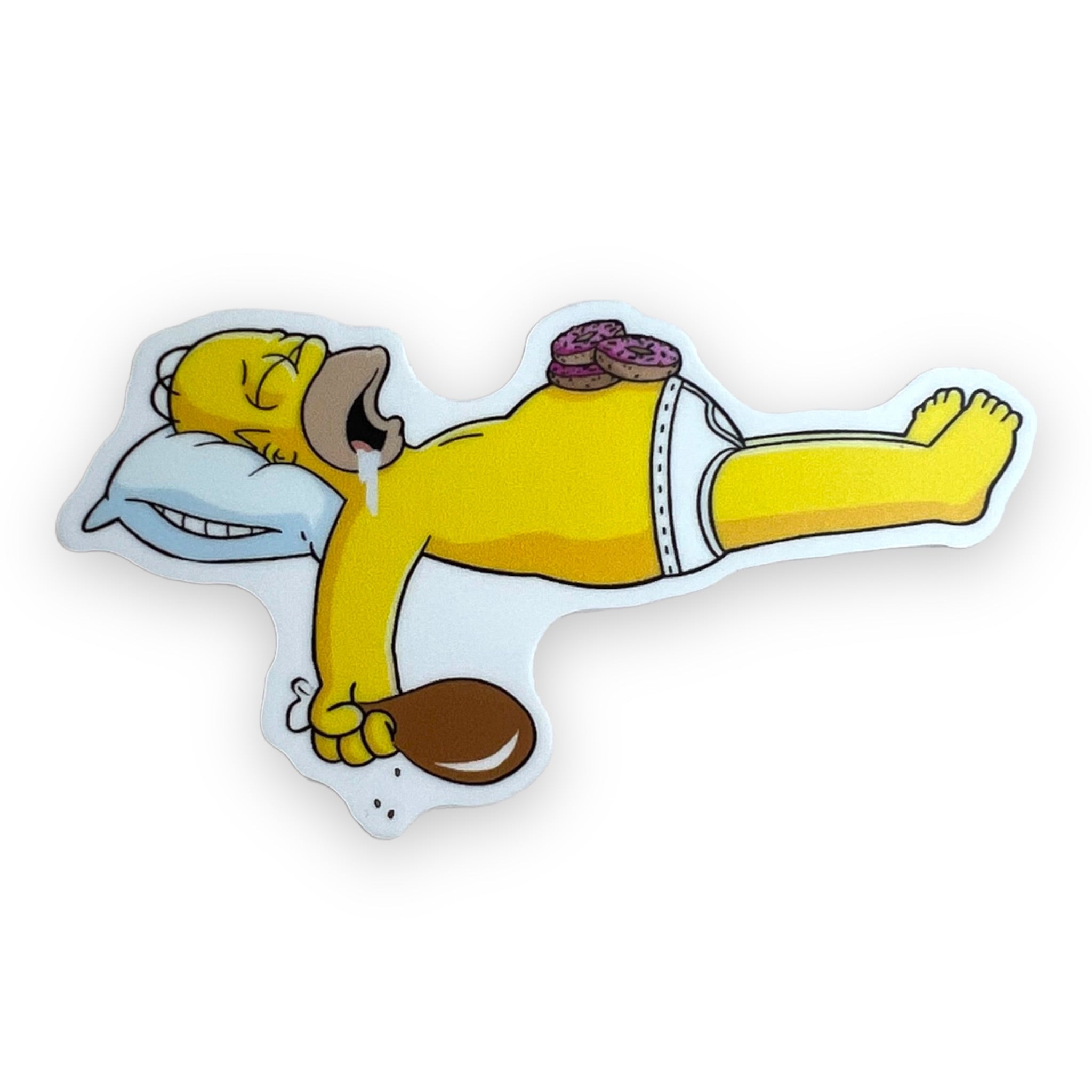 Funny Dad Sleeping Sticker (#649) - Artistic Flavorz