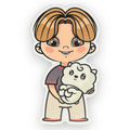 Kpop Boy Band White Sheep Sticker (#510) - Artistic Flavorz