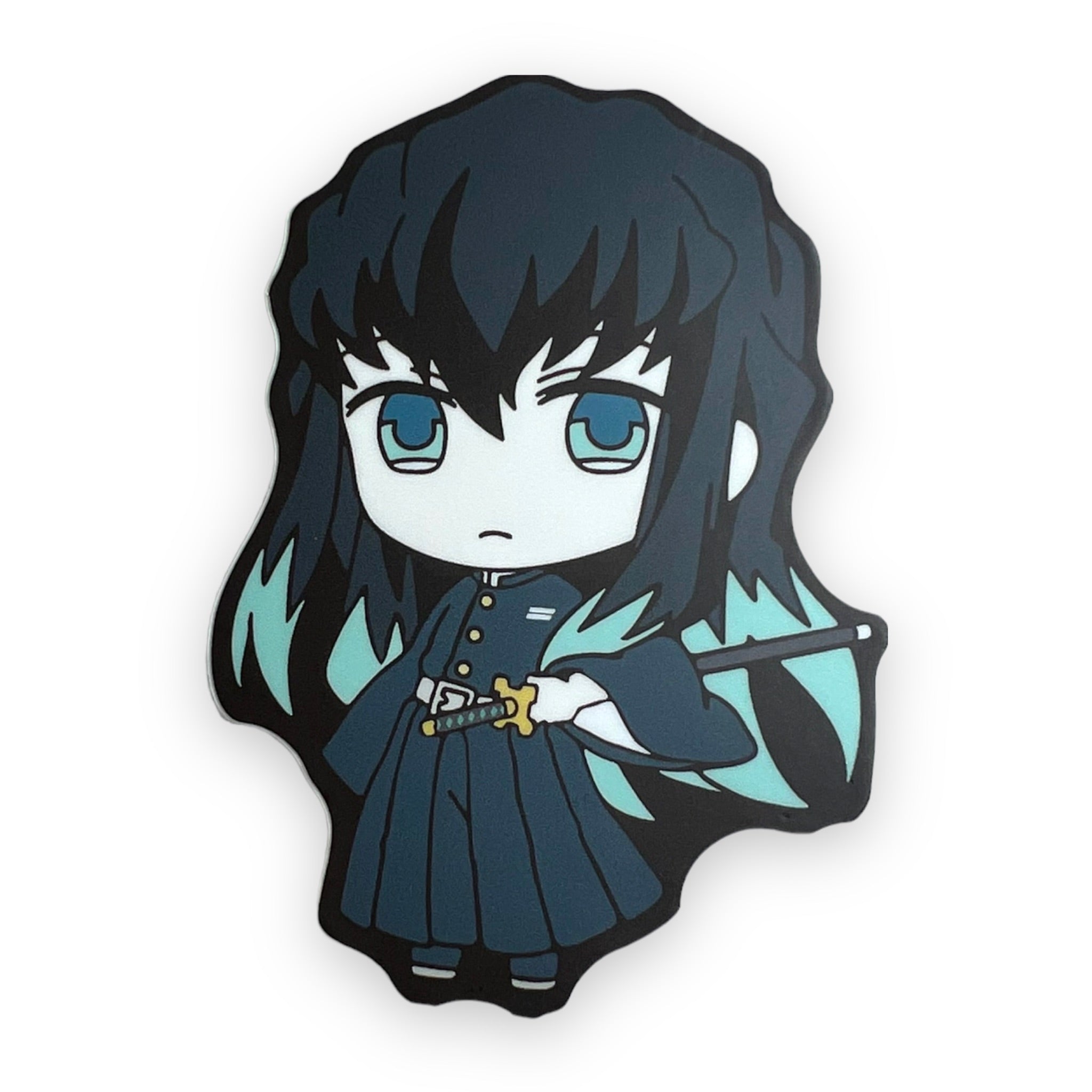 Chibi Teal Tips Guy DS Sticker (#706) - Artistic Flavorz