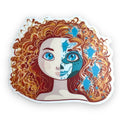 Day of the Dead Bears Princess Sticker (#632) - Artistic Flavorz