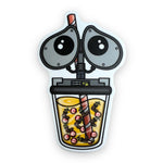 Cute Robot E Boba Sticker (#321) - Artistic Flavorz