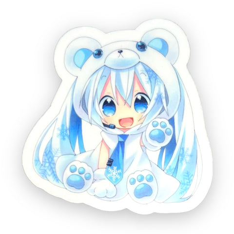 Ice Bear Anime Girl Sticker (#614)