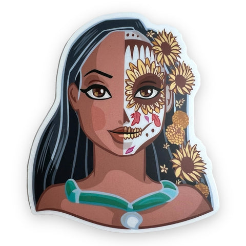 Day of the Dead Colors of the Wind Princess Sticker (#623) - Artistic Flavorz
