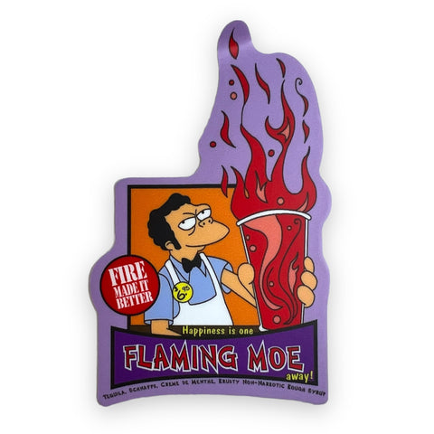 Funny Flaming Drink Sticker (#650) - Artistic Flavorz
