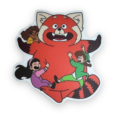 Red Panda Cutie with Besties Sticker (#695) - Artistic Flavorz