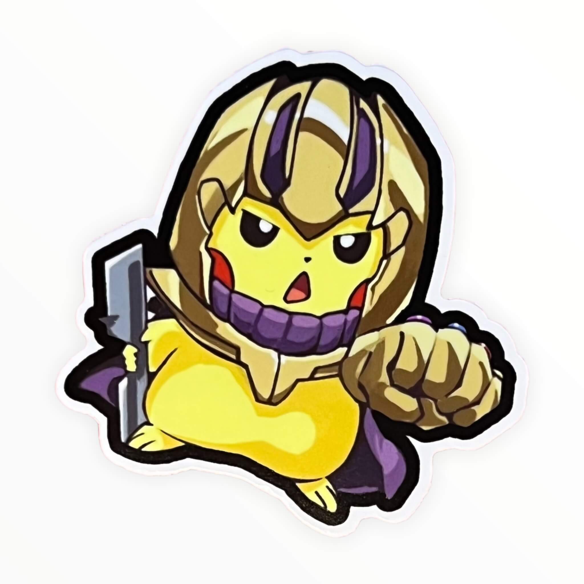 Angry Purple Lightning Cutie Sticker (#469) - Artistic Flavorz