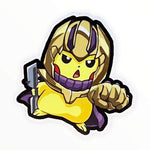 Angry Purple Lightning Cutie Sticker (#469)