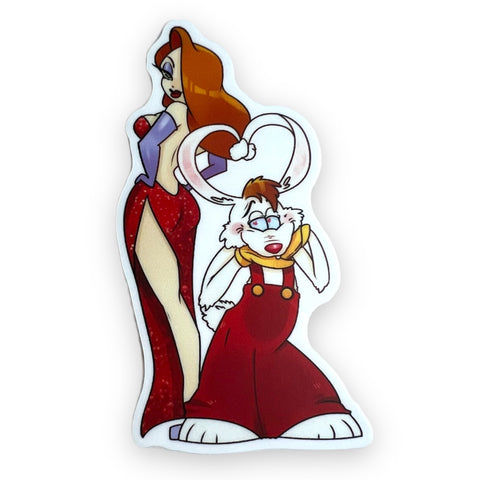Cute Bunny Couple Sticker (#566) - Artistic Flavorz