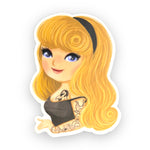 Tattooed Resting Princess Sticker (#579) - Artistic Flavorz