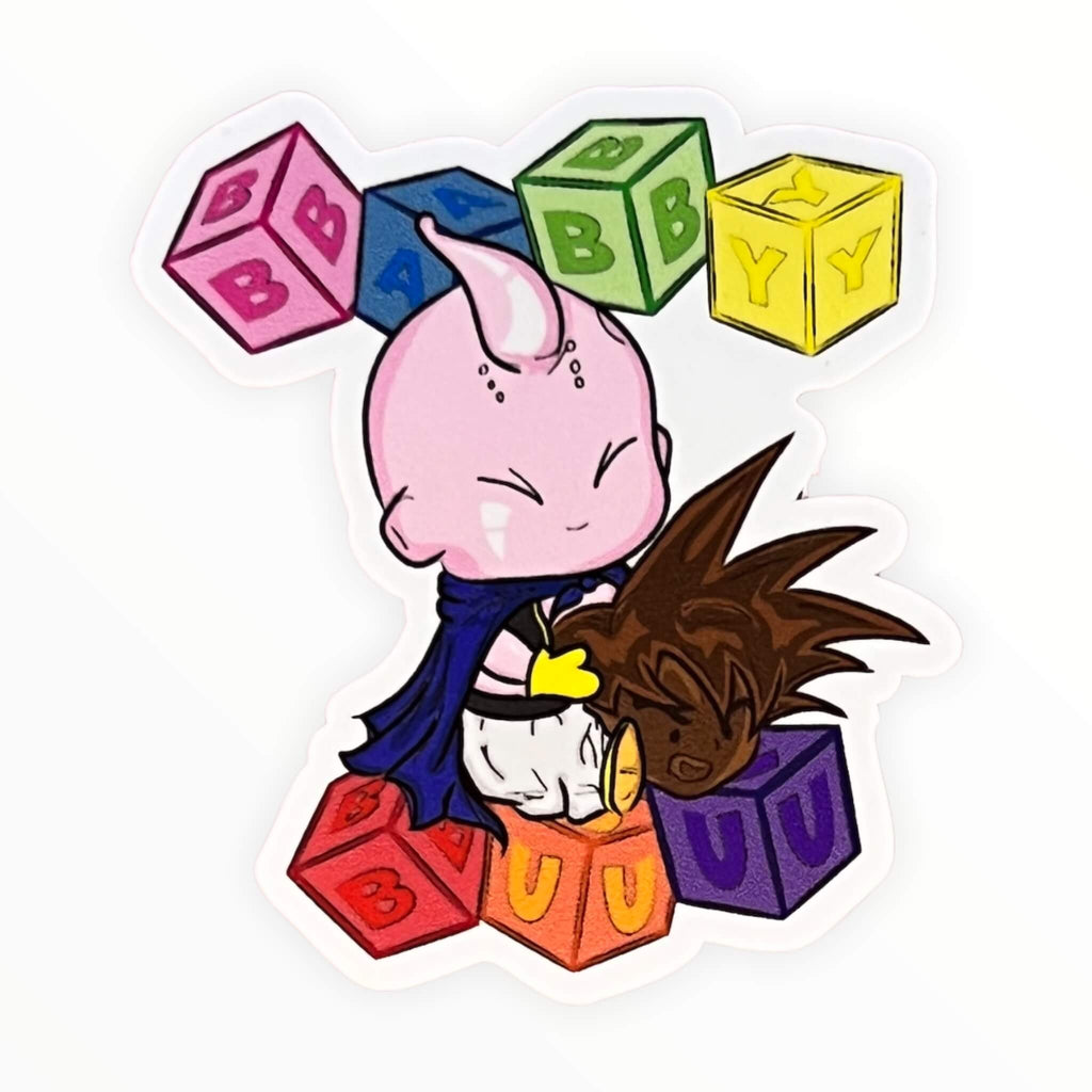 Buu Outline Sticker for Sale by awallac