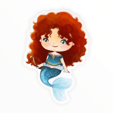 Bear Princess Mermaid Sticker (#211)