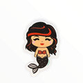 Black/Red Mermaid Sticker (#21) - Artistic Flavorz