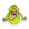 Slick Green Ghost Sticker (#533) - Artistic Flavorz