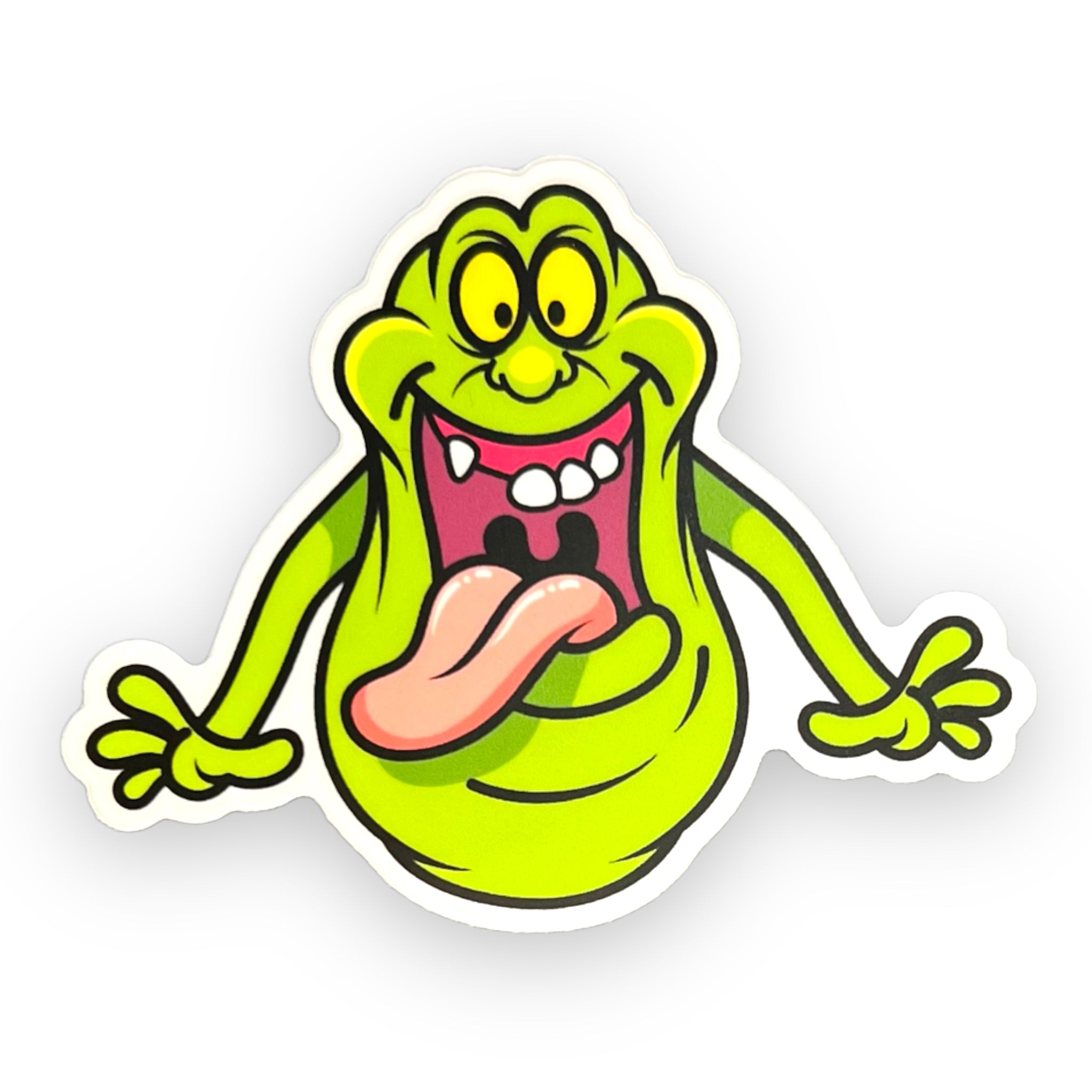 Slick Green Ghost Sticker (#533) - Artistic Flavorz