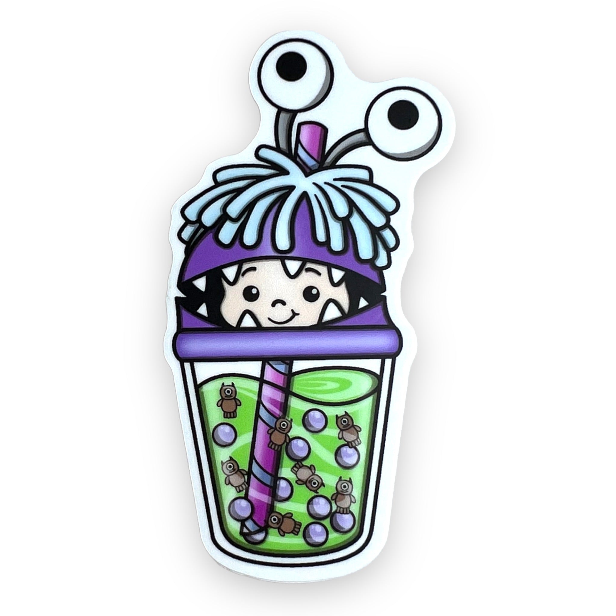 Cute Costume Kiddo Boba Sticker (#324) - Artistic Flavorz