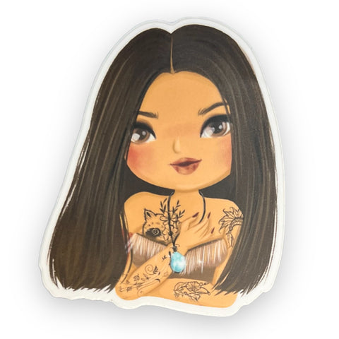 Tattooed Colors of the Wind Princess Sticker (#582) - Artistic Flavorz