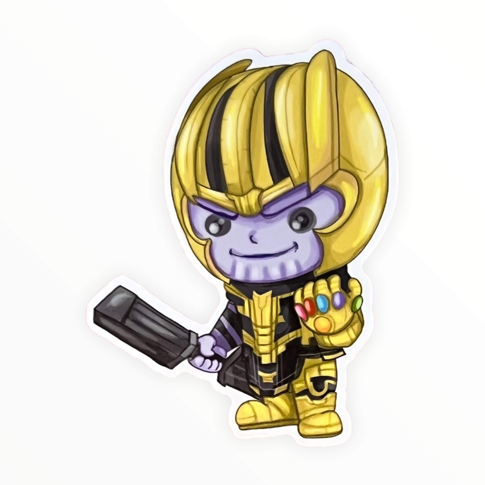 Chibi Angry Purple Man Sticker (#382) - Artistic Flavorz