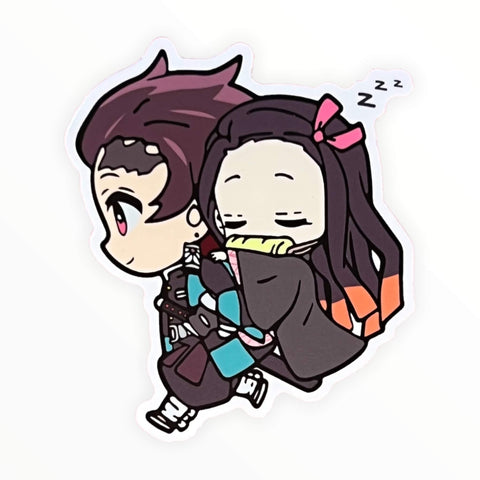 Chibi Brother and Sister DS Sticker (#441) - Artistic Flavorz