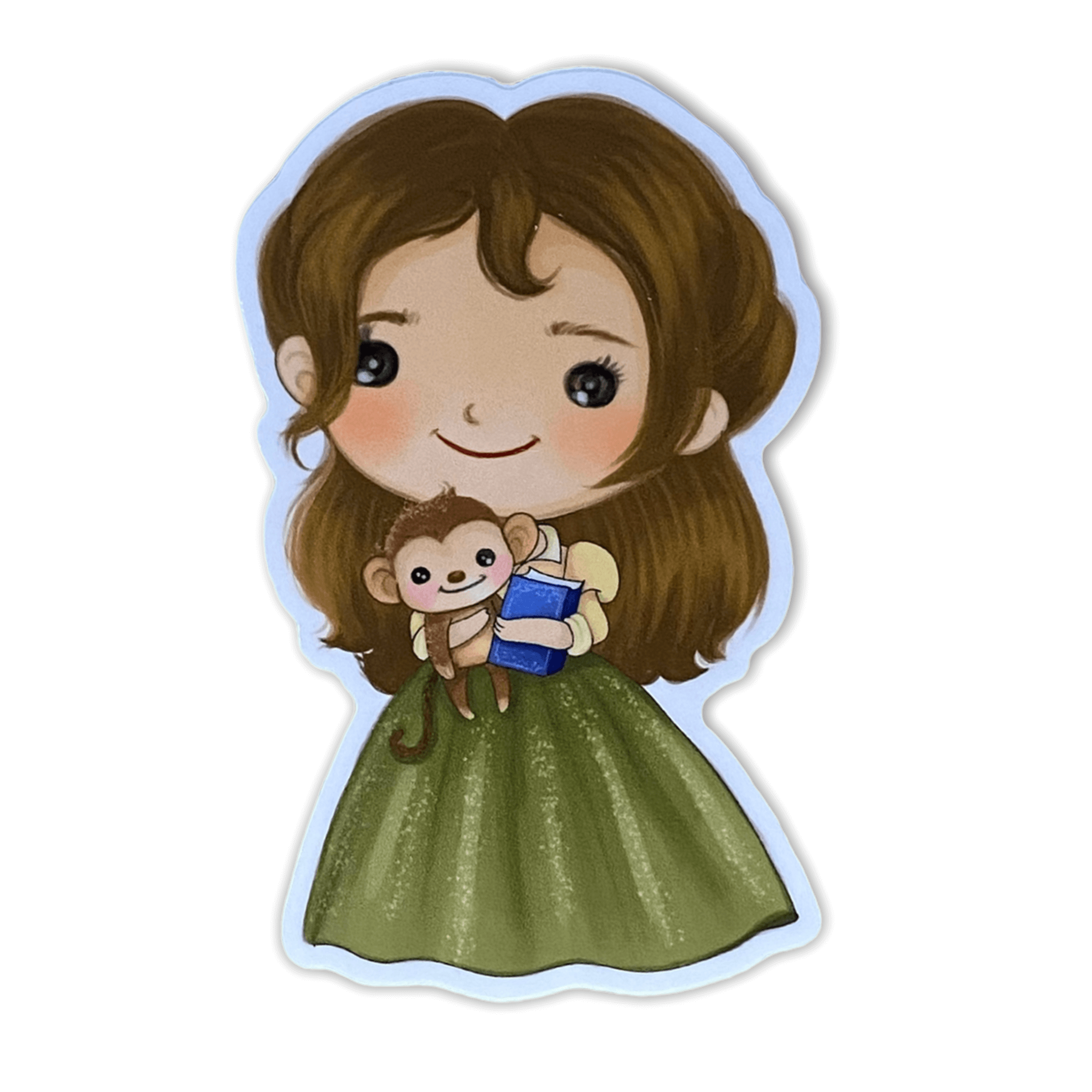Chibi Jungle Princess Sticker (#230) - Artistic Flavorz