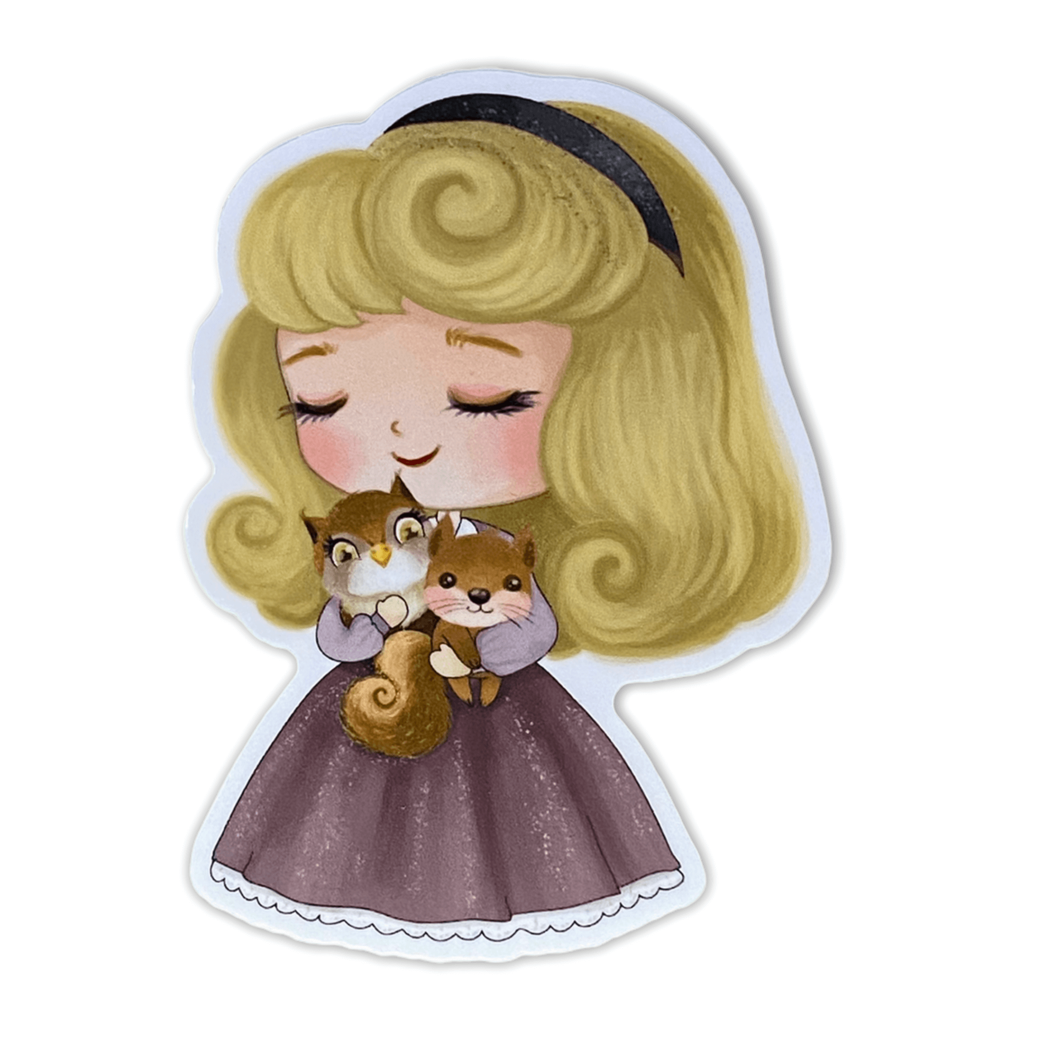 Chibi Resting Princess Sticker (#240) - Artistic Flavorz