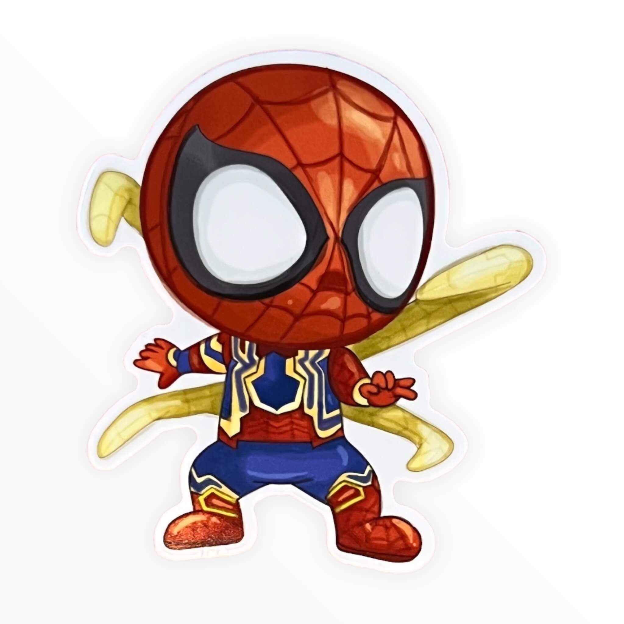 Chibi Web Swinger Sticker (#392) - Artistic Flavorz