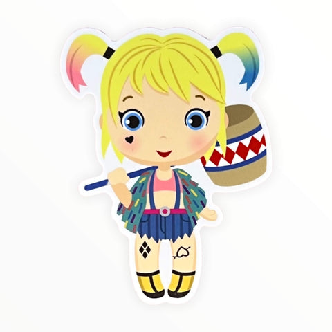 Colorful Jester with a Mallet Sticker (#380) - Artistic Flavorz