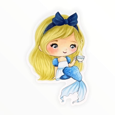 Curious Princess Mermaid Sticker (#210) - Artistic Flavorz