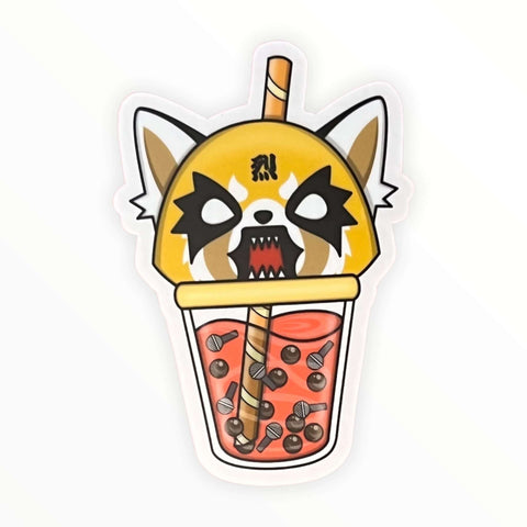 Cute Angry Panda Boba Sticker (#158) - Artistic Flavorz