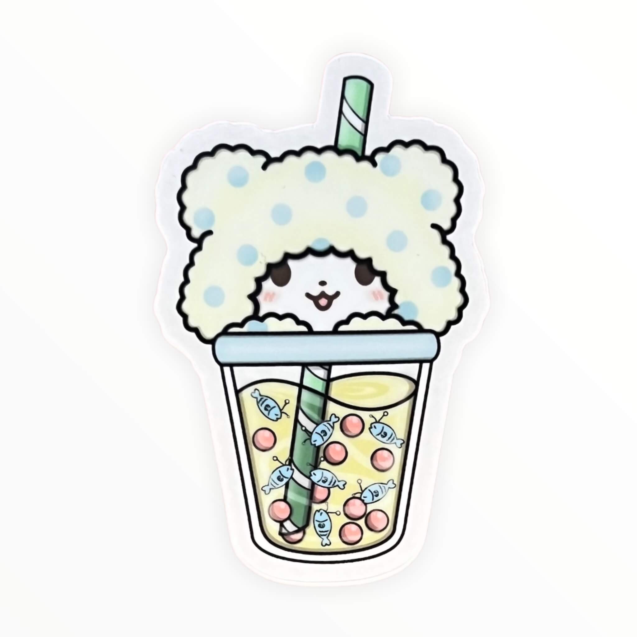 Cute Blankie Boba Sticker (#260) - Artistic Flavorz